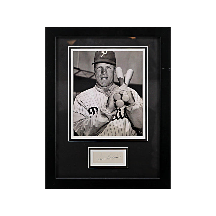 Rich Ashburn Philadelphia Phillies Autograped Signed Framed 8x10 Photo and Signature Collage (JSA Auth)