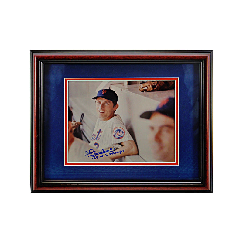 Bud Harrelson New York Mets Autographed Signed Inscribed 8x10 Framed Photo (JSA COA)