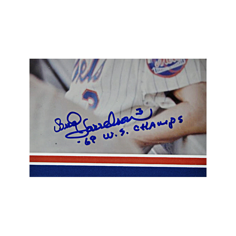 Bud Harrelson New York Mets Autographed Signed Inscribed 8x10 Framed Photo (JSA COA)