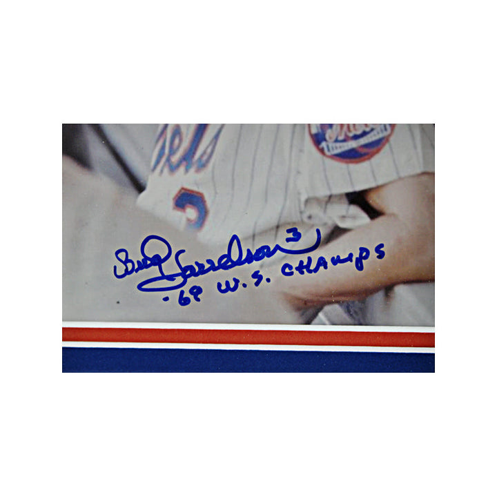 Bud Harrelson New York Mets Autographed Signed Inscribed 8x10 Framed Photo (JSA COA)