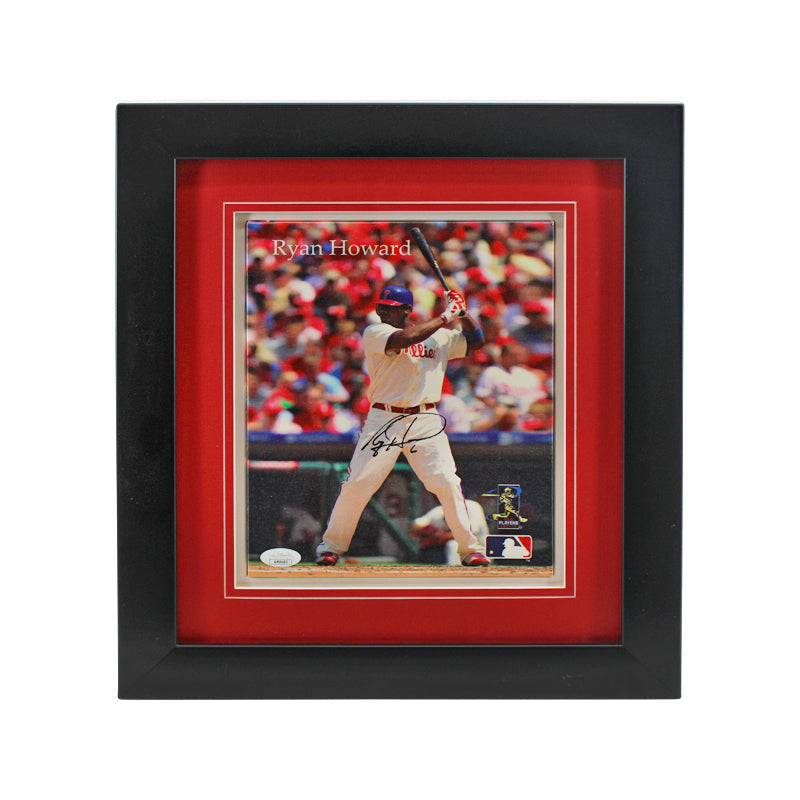 Ryan Howard Philadelphia Phillies Autogaphed Signed Framed 8x10 Canvas (JSA COA)