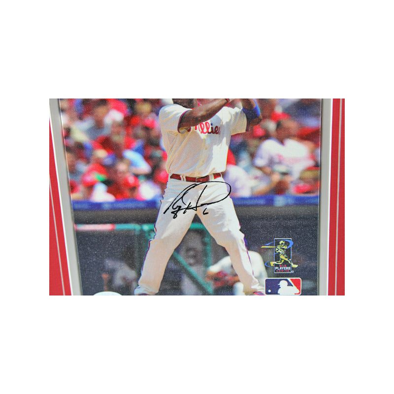 Ryan Howard Philadelphia Phillies Autogaphed Signed Framed 8x10 Canvas (JSA COA)