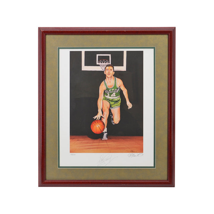 Bob Cousy Boston Celtics Autographed Signed Framed 16x20 Print (JSA COA)