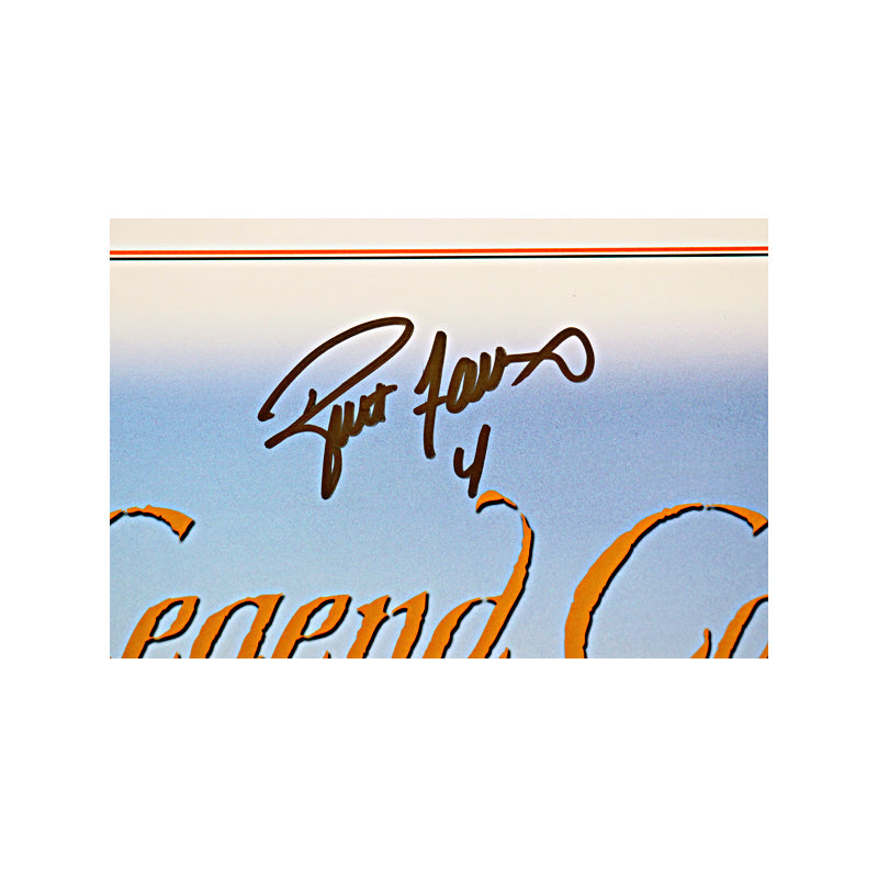 Brett Favre Green Bay Packers Autographed Signed Framed 16x32 The Legend Continues Lithograph (Mounted Memories)