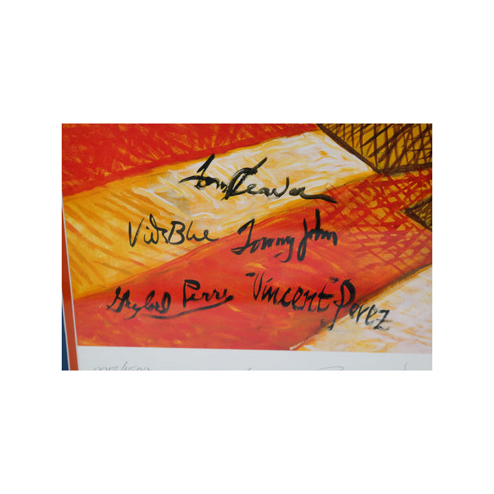 Gaylord Perry, Vida Blue, Tommy John, & Tom Seaver Autographed Signed Framed Champions 22x30 Poster (JSA COA)
