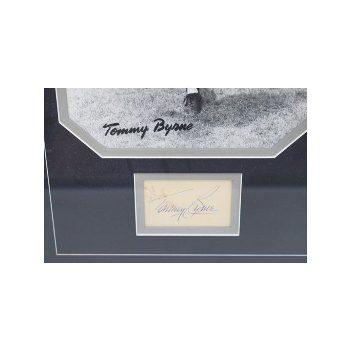 Tommy Byrne New York Yankees Autographed Signed Framed 8x10 Photo and Signature Cut (JSA COA)