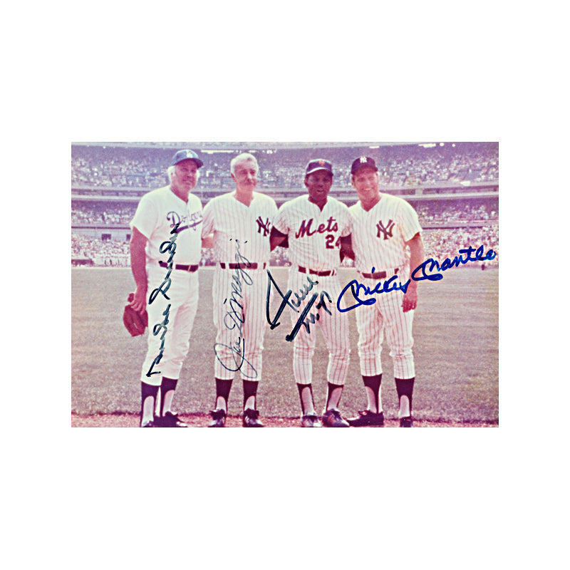 Mantle, Snider & Mays Autographed Signed NY Centerfields 8x10 Framed Photo (JSA LOA #YY64571)