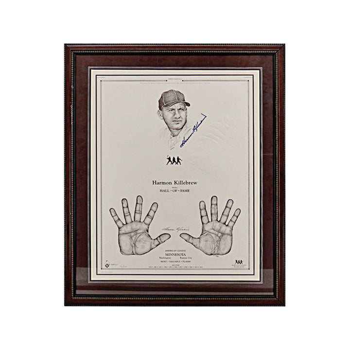 Harmon Killibrew Senators Twins Royals Autographed Signed 30x36 Framed Highfive Collection Lithograph LE 14/100 (JSA COA)