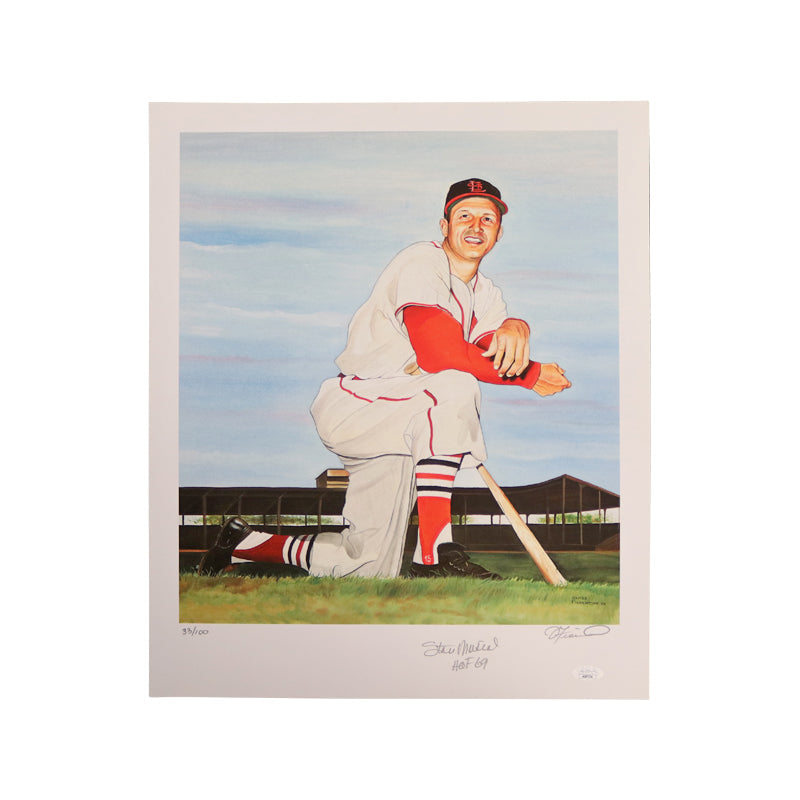 Stan Musial St. Louis Cardinals Autographed Signed 16x20 Color Print (JSA COA)