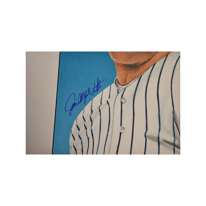 Jim Catfish Hunter Yankees Athletics Autographed Signed 16x18 Lithograph (JSA COA)