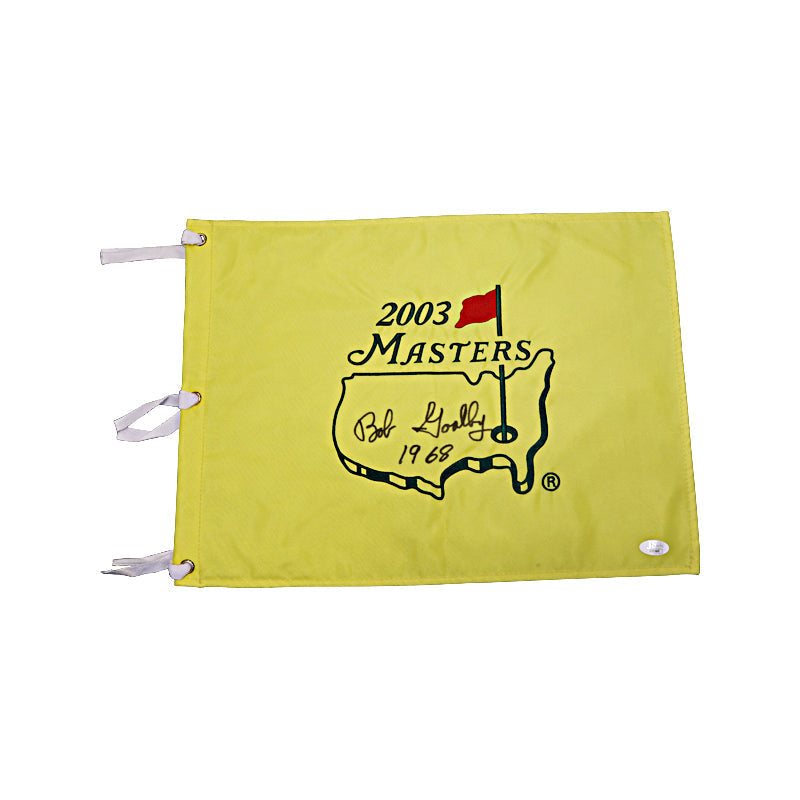 Bob Goalby Autographed Signed & Inscribed 2003 Masters Pin Flag (JSA COA)