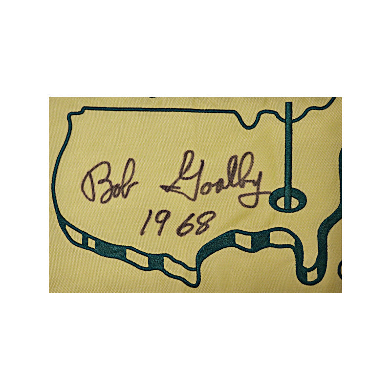 Bob Goalby Autographed Signed & Inscribed 2003 Masters Pin Flag (JSA COA)