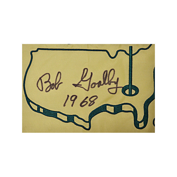 Bob Goalby Autographed Signed & Inscribed 2003 Masters Pin Flag (JSA COA)
