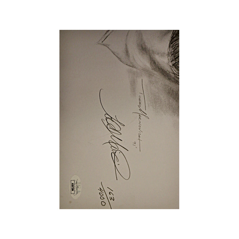 Ken Stabler Autographed Signed Todd Marinovich Sketch LE /4000 (JSA COA)