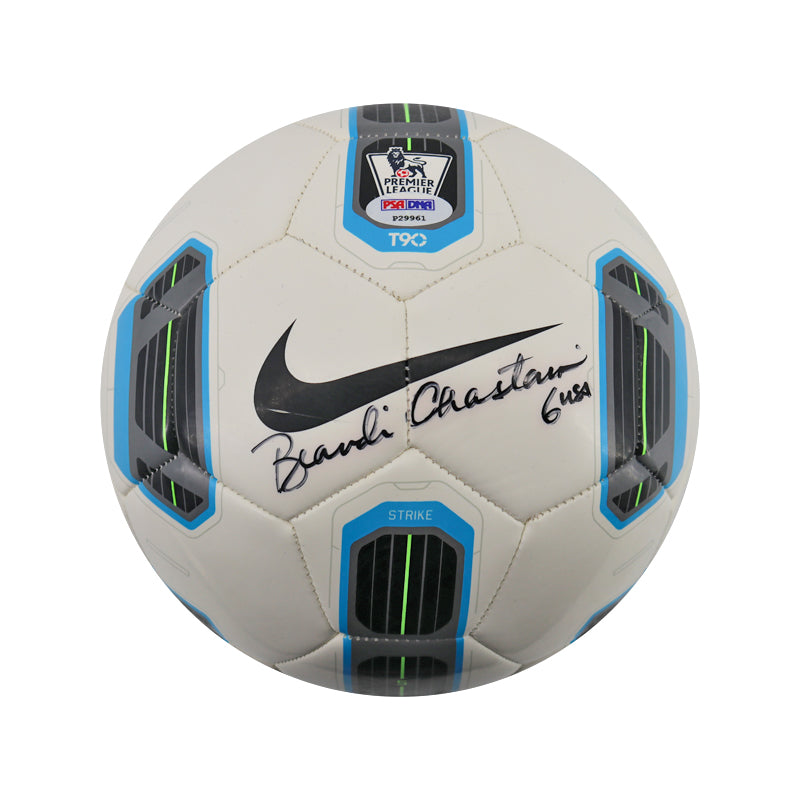 Brandi Chastain Autographed Signed Nike 5 Preimer League Soccer Ball (PSA Holo)