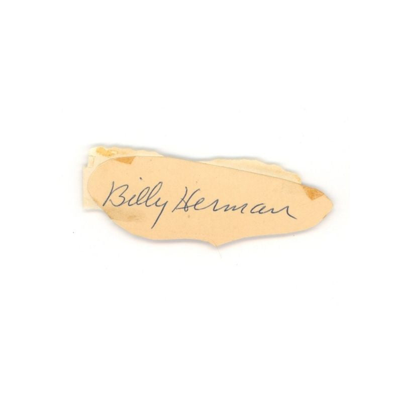 Billy Herman Cut Autograph (Spencer Ross LOA)
