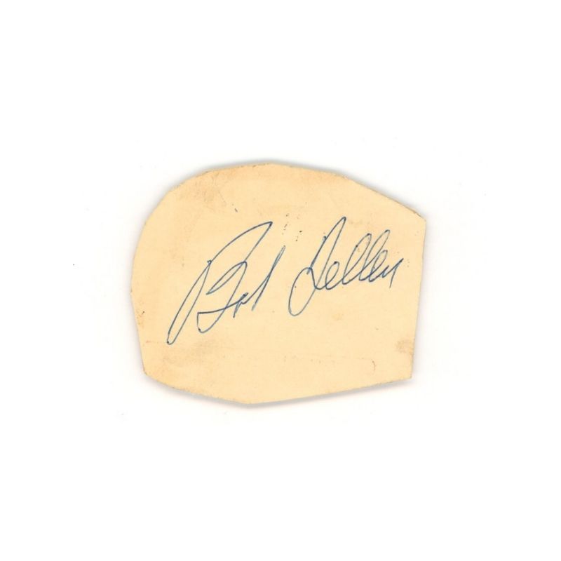 Bob Feller Cut Autograph (Spencer Ross LOA)