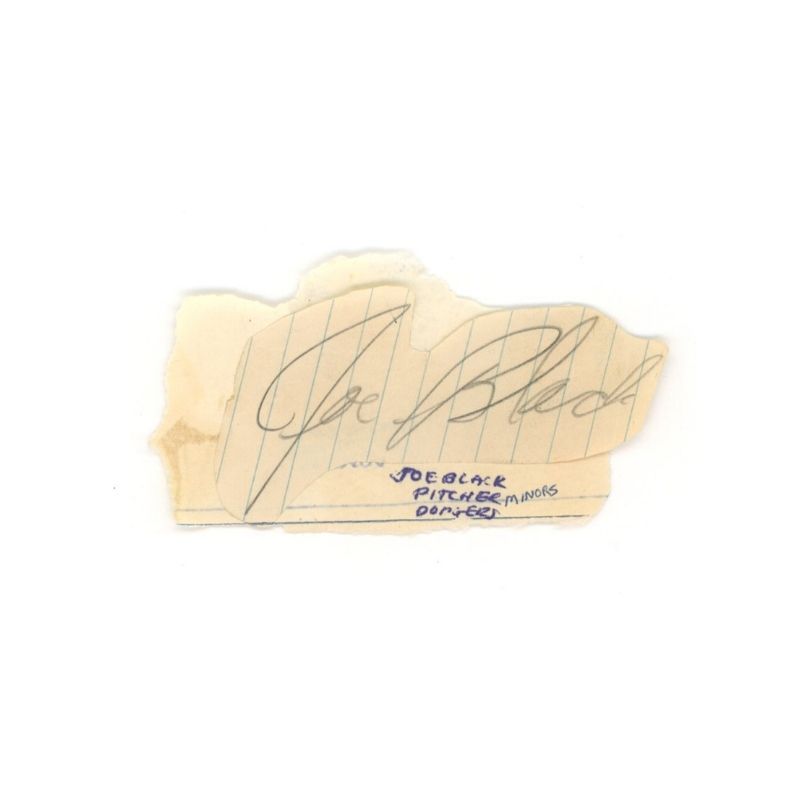 Joe Black Cut Autograph (Spencer Ross LOA)