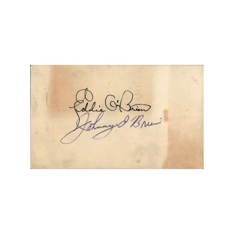 Johnny and Eddie O'Brien Cut Autograph (Spencer Ross LOA)