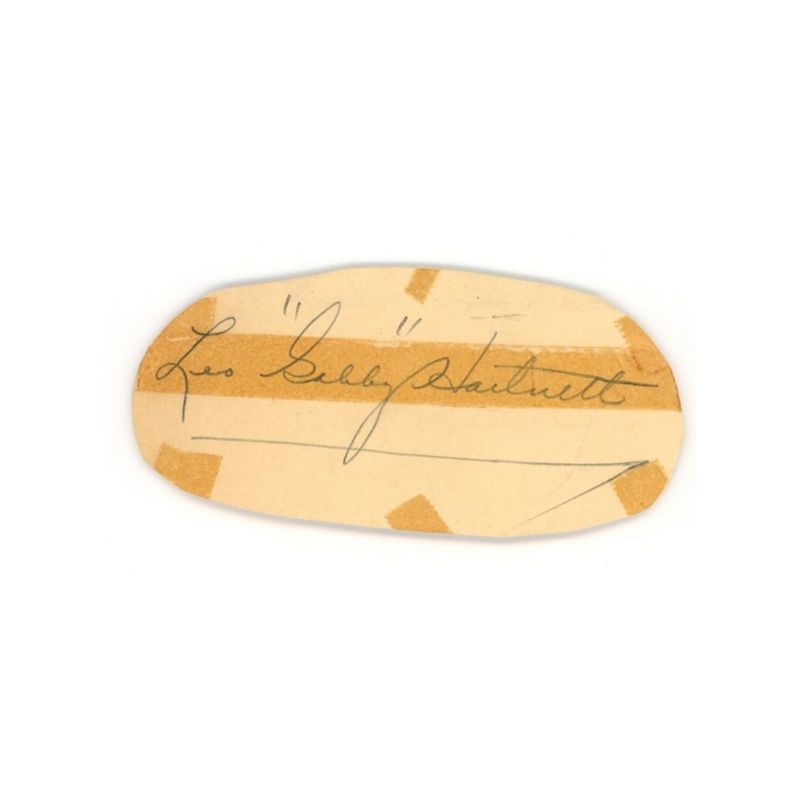 Leo "Gabby" Hartnett Cut Autograph (Spencer Ross LOA)
