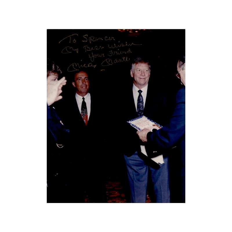 Mickey Mantle New York Yankees Autographed & Inscribed "To Spencer, My Best Wishes, Your Friend" 8x10 Photo (Spencer Ross LOA)