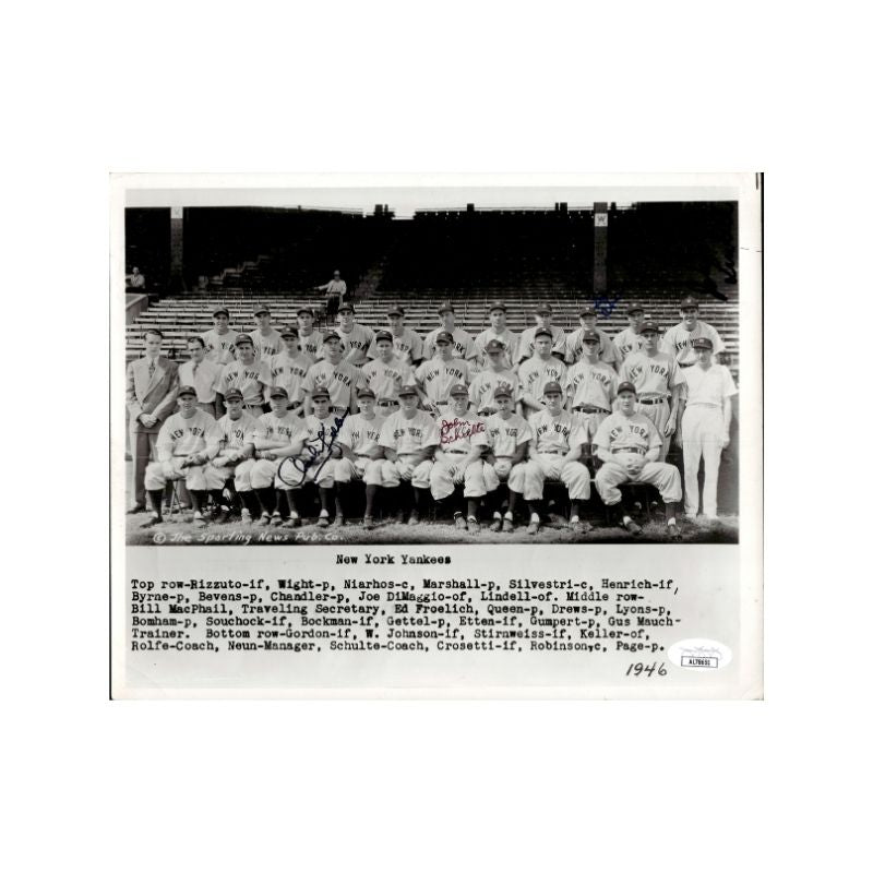 Bud Chandler, John Lindell & Charlie Keller Autographed 8x10 Photo (JSA Auth)