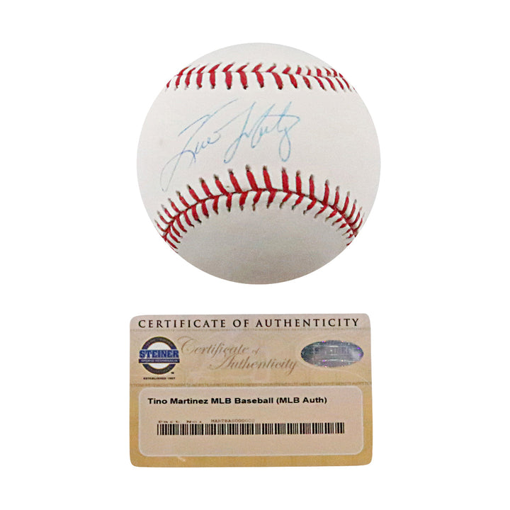 Tino Martinez New York Yankees Autographed Signed OMLB Baseball (Steiner COA & MLB Auth)