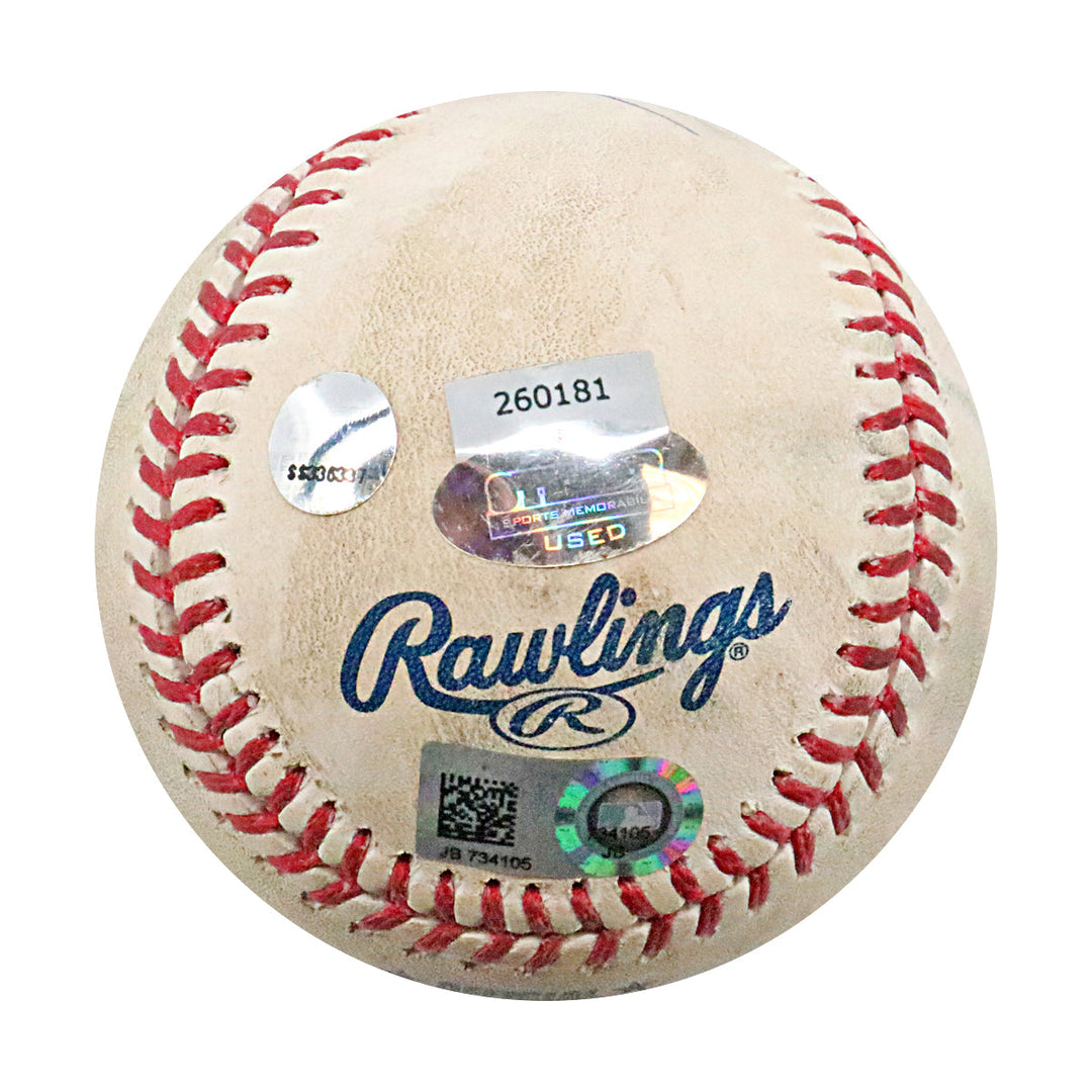 Miguel Andujar New York Yankees Autographed Signed Inscribed Game Used Baseball from 4/17/18 (Steiner LOA & MLB Auth)