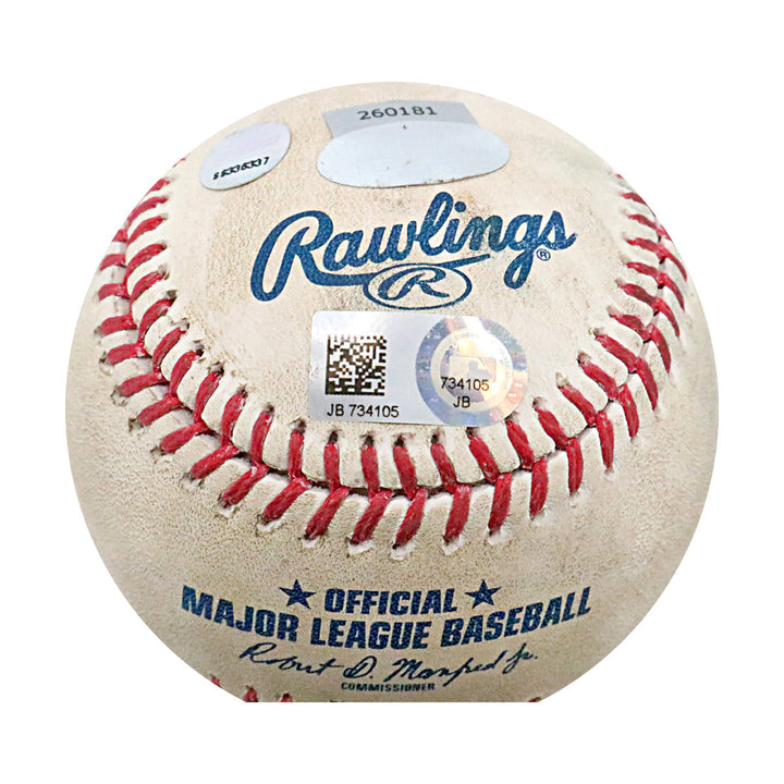 Miguel Andujar New York Yankees Autographed Signed Inscribed Game Used Baseball from 4/17/18 (Steiner LOA & MLB Auth)