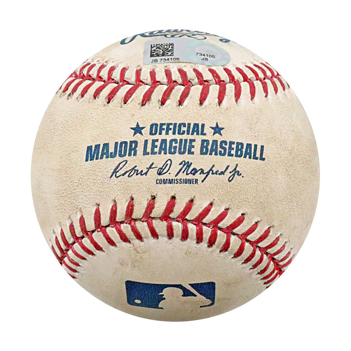Miguel Andujar New York Yankees Autographed Signed Inscribed Game Used Baseball from 4/17/18 (Steiner LOA & MLB Auth)