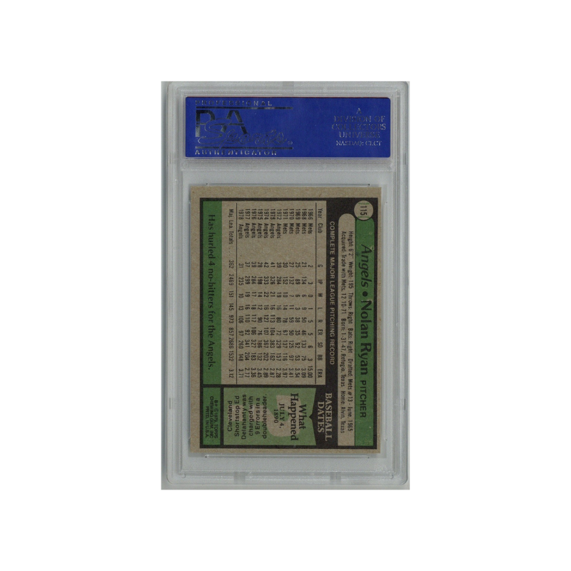 1979 Topps Nolan Ryan PSA 8 Angels