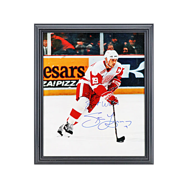 Steve Yzerman Detroit Red Wings Autographed Signed Inscribed 16x20 Framed Photo (JSA COA)