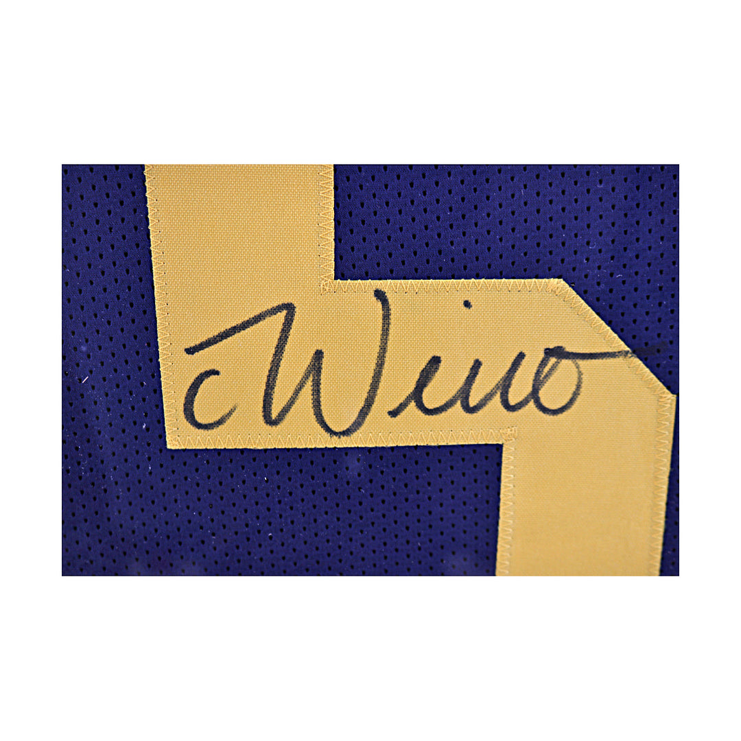Chase Winovich Autographed Signed Michigan Wolverines Framed Pro-Style Blue Jersey (Beckett Auth)