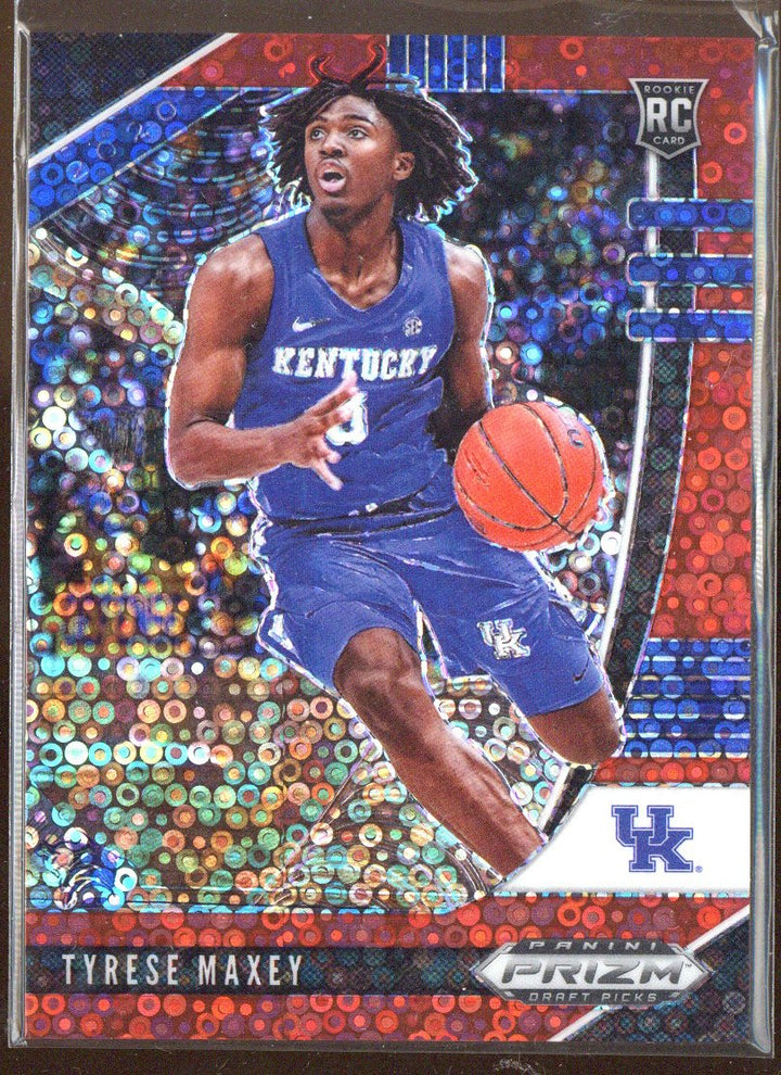 2020 Panini Prizm Draft Tyrese Maxey #54 Red Fast Break Disco /125 Rookie RC