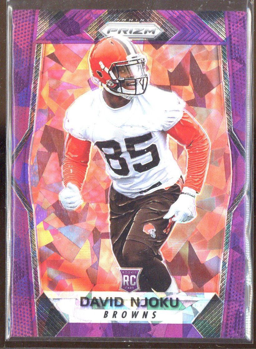 2017 Panini Prizm David Njoku #201 Purple Crystals /75 Rookie RC