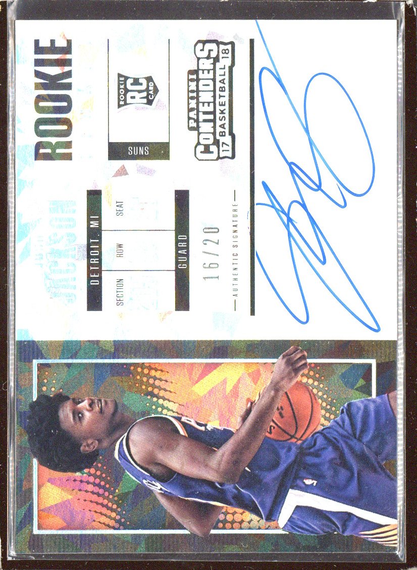 2017 Panini Contenders Josh Jackson #104 Cracked Ice /20 Auto Rookie Ticket RC