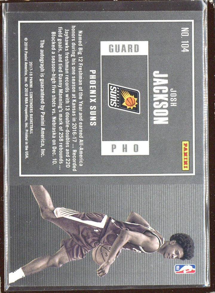2017 Panini Contenders Josh Jackson #104 Cracked Ice /20 Auto Rookie Ticket RC