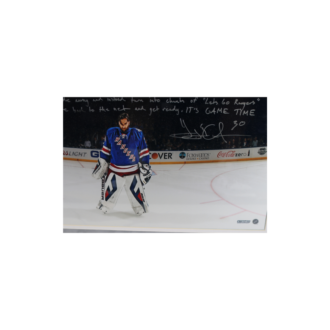 Henrik Lundqvist New York Rangers Facsimile Framed Autograph 16x20 Photo