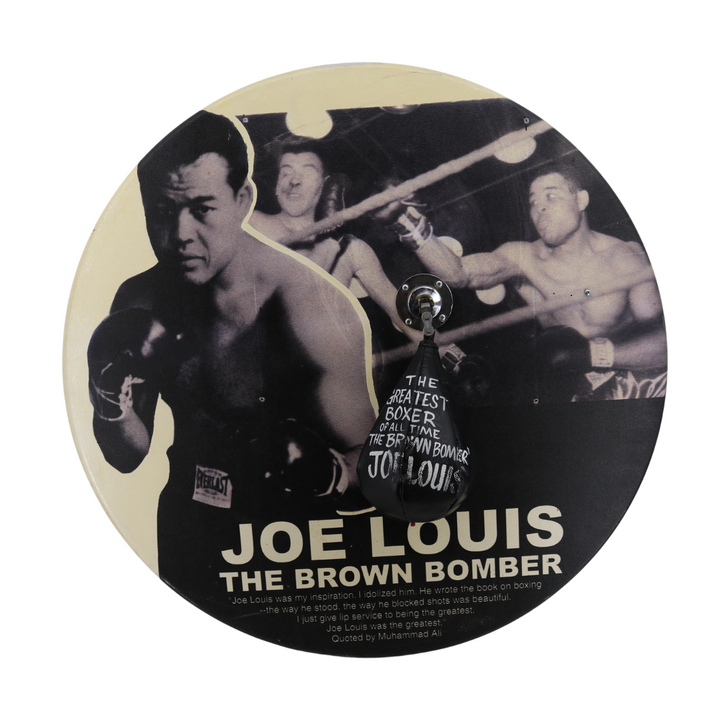 Joe Louis Boxing 36x36 Canvas Painting with Inflatable Speed Bag