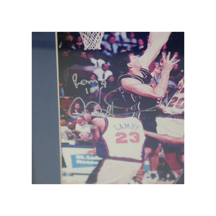 Allan Houston New York Knicks Autographed Inscribed Framed 8x10 Steiner Holo