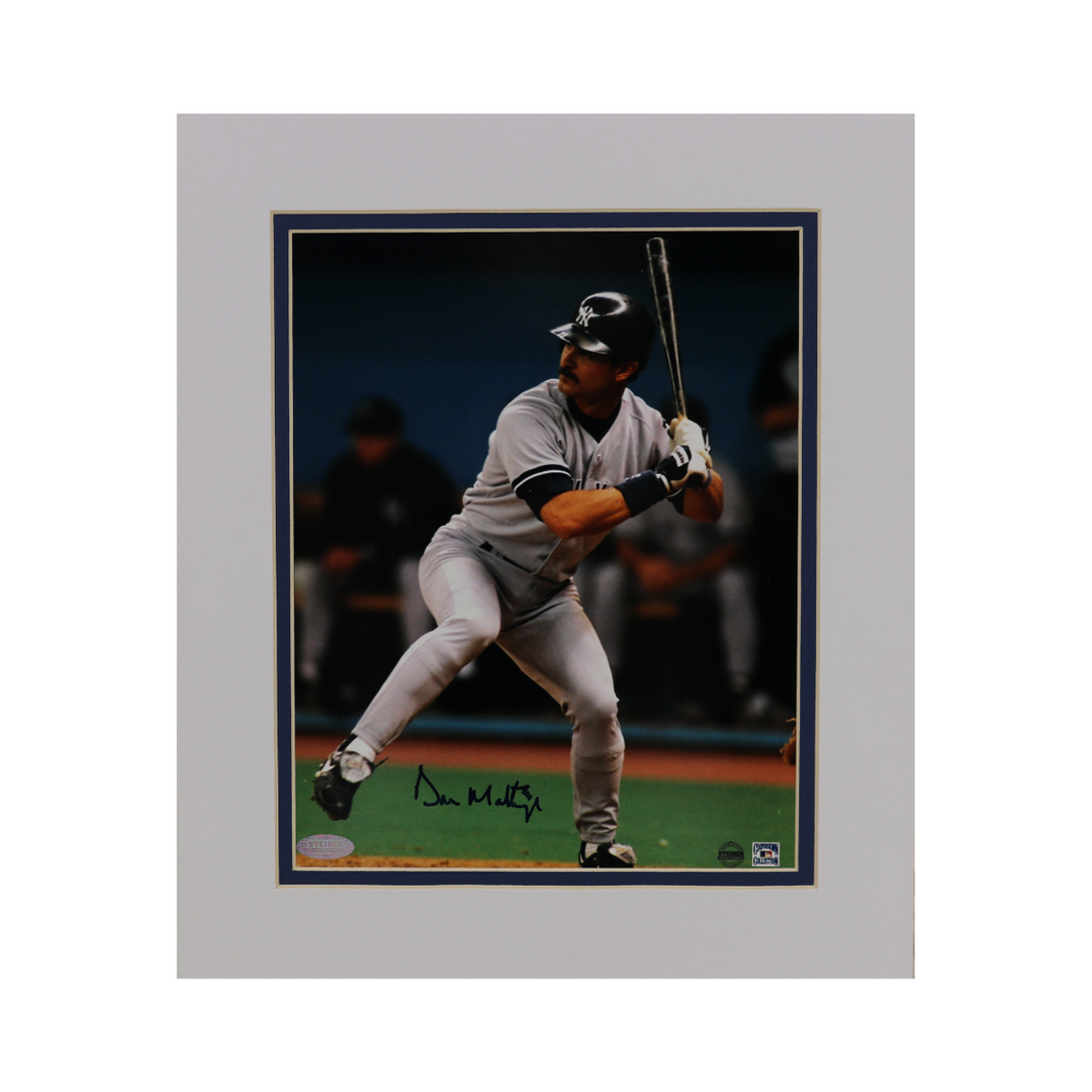 Don Mattingly New York Yankees Autographed Signed Matted 8x10 Photo Steiner COA