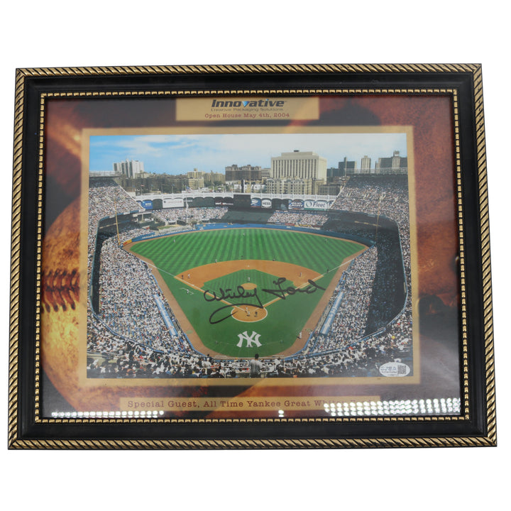 Whitey Ford New York Yankees Autographed Framed 8x10 Photo JSA COA