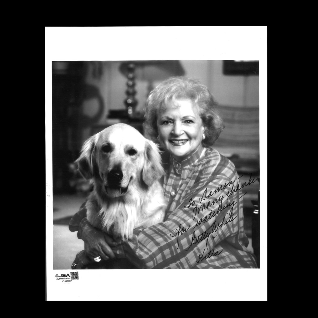 Betty White Autographed Personalized 8x10 (JSA COA)