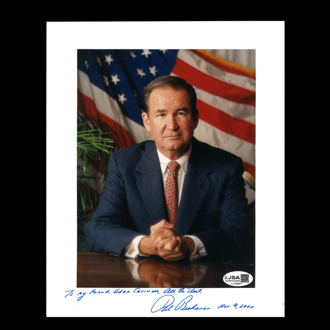 Pat Buchanan Autographed Personalized 8x10 (JSA COA)