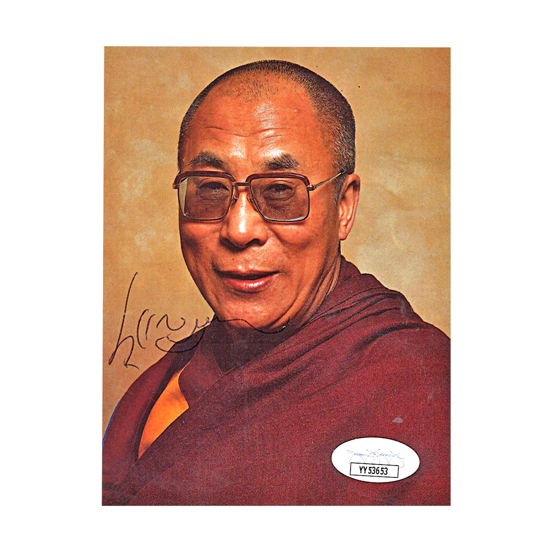 Dalai Lama Spiritual Leader Autographed 4x5 Photo JSA LOA