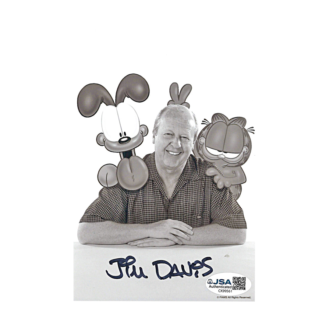 Jim Davis Garfield Creator Autographed 4x6 Photo JSA COA