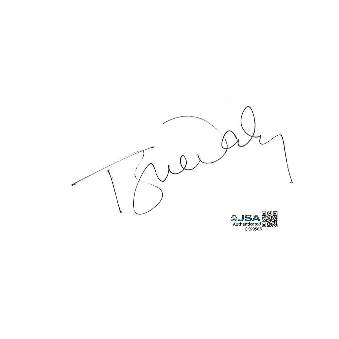 Tyne Daly Actress Autographed 3x5 Index Card Cut JSA COA #CK99566