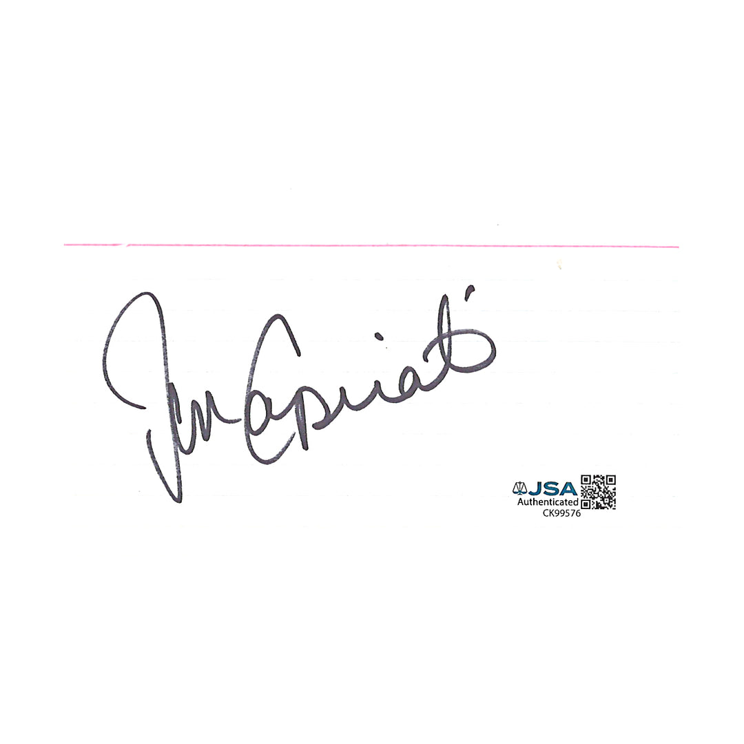 Jennifer Capriati Australian Open Champ Autographed 3x5 Index Card Cut JSA COA