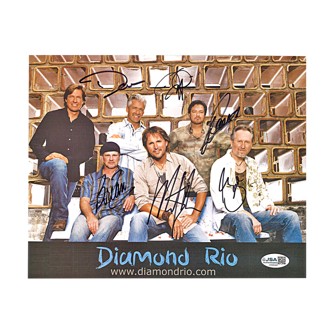 Diamond Rio Country Music Group Autographed 8x10 Photo JSA COA