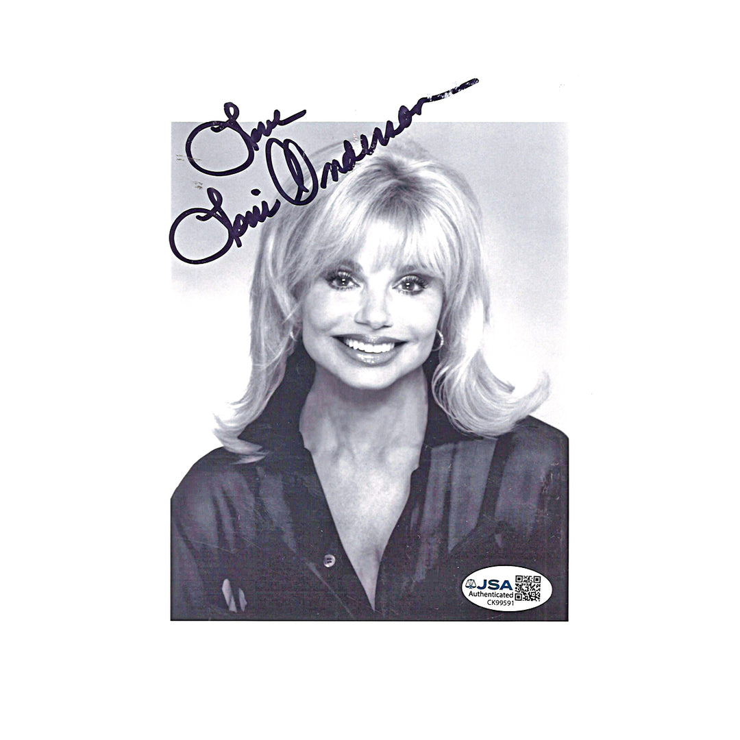 Loni Anderson Actress Autographed Inscribed 4x6 Photo JSA COA